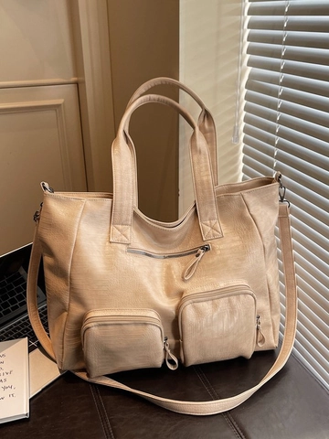 Große Kapazität Krokodilprägung PU Leder Tragetasche Für Damen Vintage Mehrfachtaschen Schultertasche Umhängetasche
