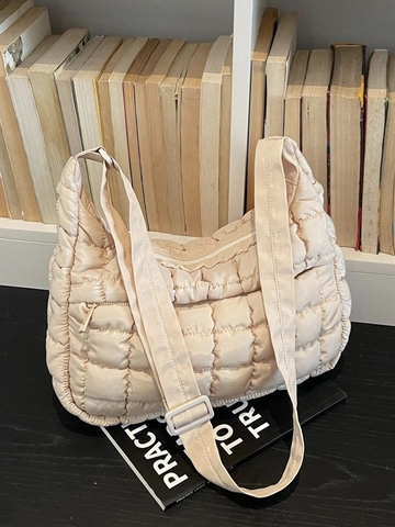 Sac Bandoulière Matelassé Puffer pour Femmes Léger en Polyester Cloud Hobo Sac à Épaule Avec Bandoulière Réglable Mode