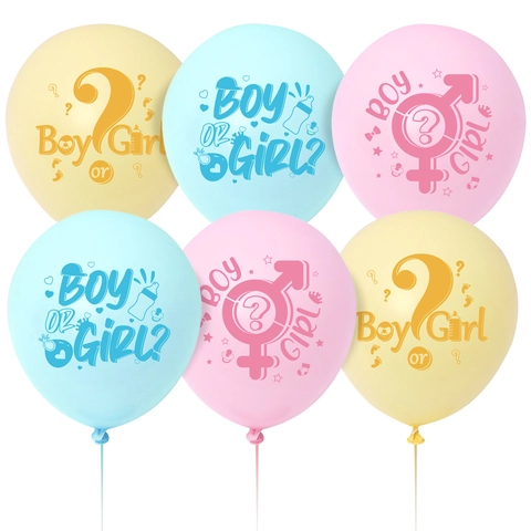 Palloncini in Lattice per Rivelazione di Genere con Stampa Boy Or Girl Macaron Decorazioni per Feste Baby Shower Celebrazione