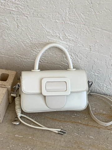 Retro Women PU Leather Shoulder Bag Minimalist Large Square Buckle Handbag Solid Color Crossbody Bag With Pendant Fashion Commuting Gift