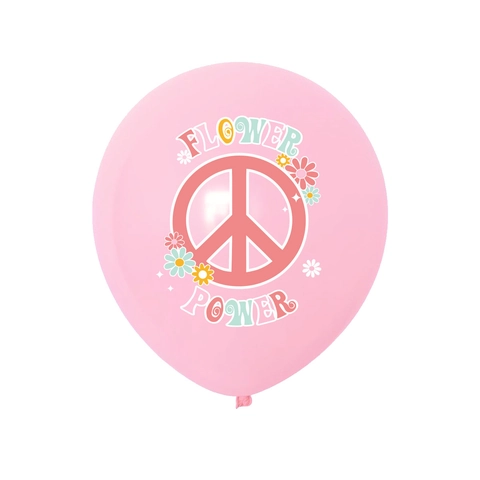 Hippie Groovy Boho Birthday Party Latex Balloons Retro Peace Love Flower Power Daisy Pattern For Kids Party Decorations
