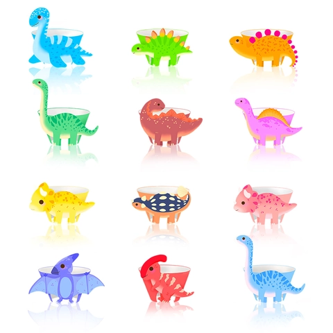 Set Piatti e Topper per Cupcake a Tema Dinosauri Decorazione per Torte in Carta per Bambini Festa di Compleanno