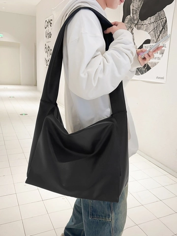 Vintage PU-Leder Tote Tasche Große Kapazität Wasserdichte Schultertasche Koreanischen Stil Pendler Umhängetasche Für Damen