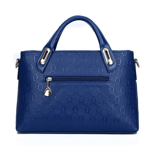 Bolso de Mano para Mujer de Cuero PU con Relieve Bolso Tote Bandoulière Cartera Y Portatarjetas Con Colgante de Oso