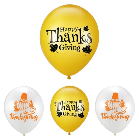 Palloncini in Lattice per Decorazione Festa del Ringraziamento Con Stampa Happy Thanksgiving Zucca Tacchino Foglia d'Acero 12 Pollici