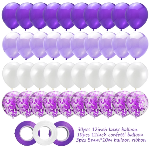 Set di 40 Palloncini in Lattice Coriandoli Oro Rosa Con Nastri per Decorazioni Feste Matrimonio Compleanno Palloncini 12 Pollici