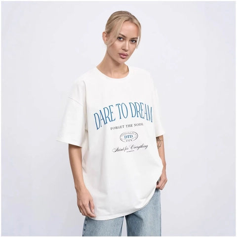 Women's 100% Cotton Oversized T-Shirt Retro Letter Print Short Sleeve Round Neck Summer Casual Streetwear Top