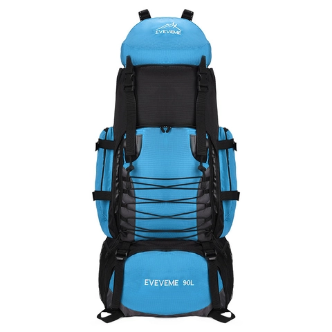 EVEVEME Große Kapazität Outdoor Wanderrucksack Wasserdicht Nylon Trekkingtasche Für Herren Damen Camping Reise Bergsteigen Rucksack