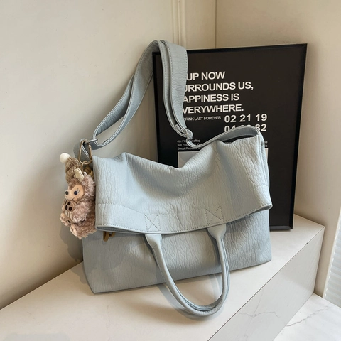Borsa Tote da Donna di Grande Capacità Moda in Pelle PU con Motivo Litchi Borsa a Spalla Sottobraccio Autunno Versatile Chiusura Magnetica