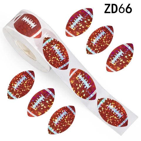 Adesivi a Tema Sportivo Olografici Laser Basket Football Americano Decalcomanie Decorative Impermeabili per Scrapbooking Regalo Bambini