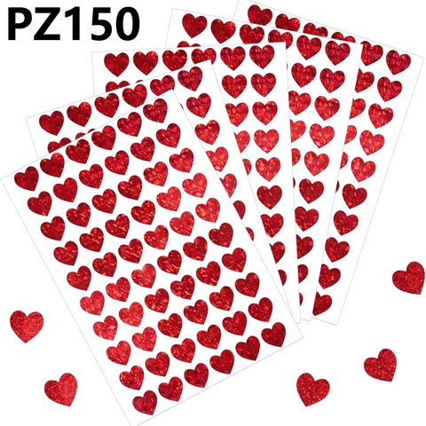 Holografische Herzaufkleber Glitzer Herz Belohnungssticker Dekorative Herzetiketten Für Kinder Klassenzimmer Schüler Planer Scrapbooking