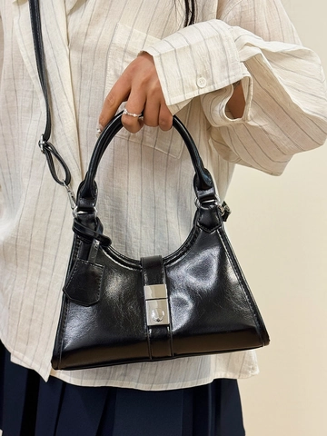 Borsa a Mano Hobo Pieghettata da Donna Borsa da Sottobraccio in Pelle PU Vintage Borsa a Tracolla Versatile Con Fibbia in Metallo