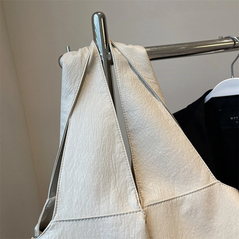 Minimalist Large Capacity PU Leather Underarm Bag For Women Fashion Solid Color Shoulder Tote Bag Commuter Daily Handbag