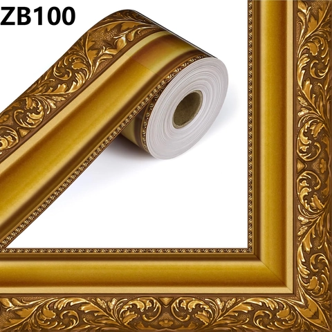 European Vintage Gold Embossed Bulletin Board Border Sticker Roll Self Adhesive Frame Decor For Classroom School Home Office