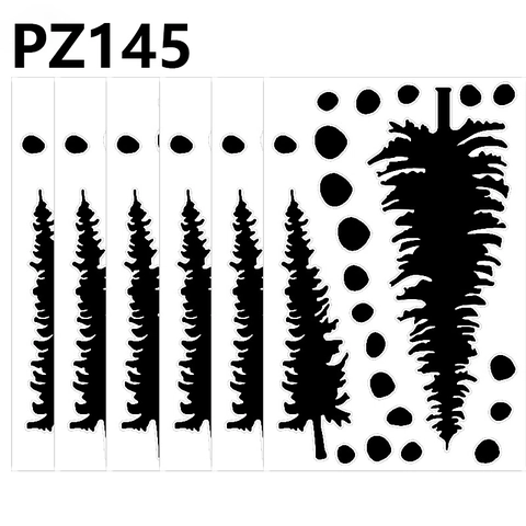 Adesivi Murali Silhouette Pino Nero Nordico Decalcomanie Finestra Albero di Natale a Pois Impermeabile Ornamento Decorazione Casa DIY