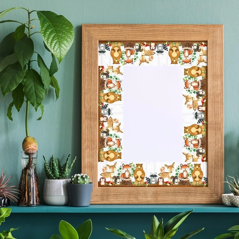Woodland Forest Animals Bulletin Board Borders Self Adhesive Classroom Decor Trim Woodland Creatures Scalloped Edge Roll For Chalkboard School Office Decoration