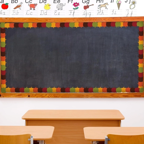 Fall Maple Leaf Bulletin Board Border Trim Colorful Autumn Leaves Classroom Office Decoration For Thanksgiving Teacher