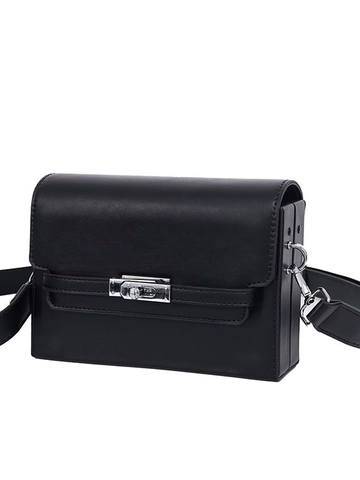 Borsa a Spalla in Pelle PU Classica per Donna Borsa a Tracolla Sottobraccio con Chiusura in Metallo Argento Vintage Moda