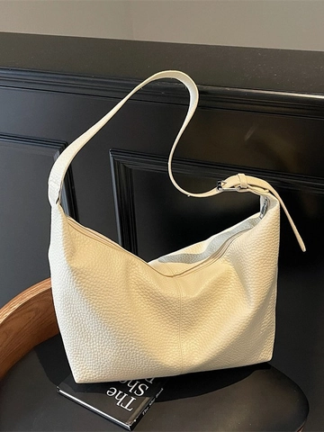 Large Capacity Lychee Texture Hobo Bag For Women Fashion Casual Shoulder Crossbody Bag Minimalist Tote Bag With Strap