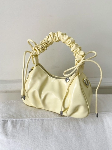 Bolso Soberaco de Cuero PU Fruncido de Moda para Mujer Color Sólido Cremallera Corazón Bolso de Hombro Vintage