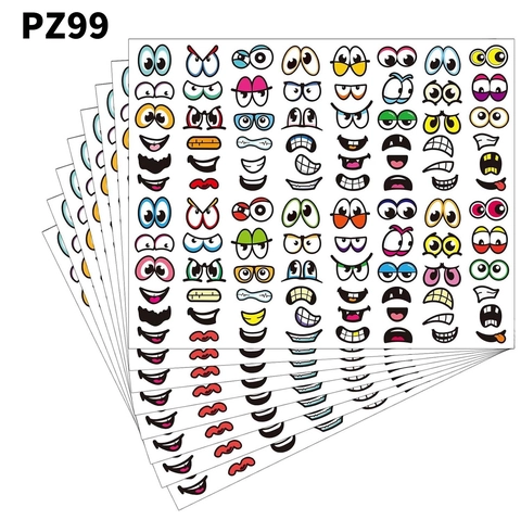 Funny Cartoon Expression Stickers For Kids Reward DIY Craft Scrapbooking Decorative Emoticon Decals For Stationery Books Box