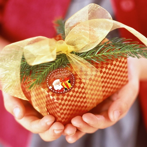 Kerstmis Sticker Rol Vrolijk Kerstfeest Etiketten Rond Envelop Zegels Kerstman Sneeuwpop Rendier Cadeau Decoratie Vakantie Feest