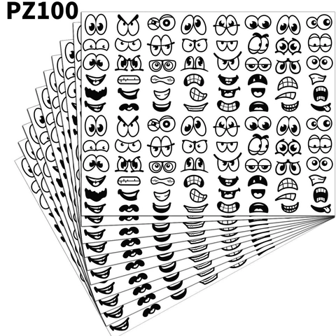 Funny Cartoon Expression Stickers For Kids Reward DIY Craft Scrapbooking Decorative Emoticon Decals For Stationery Books Box