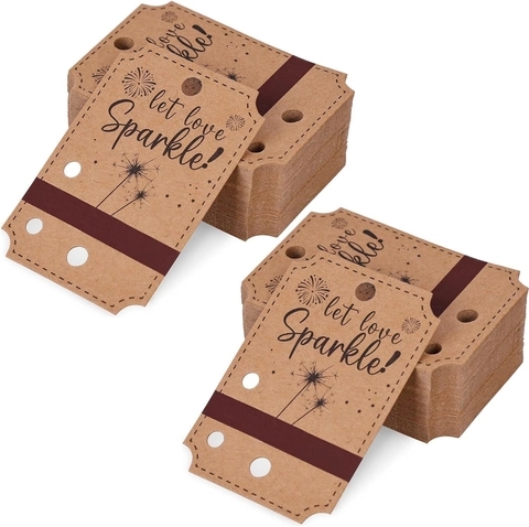 Vintage Kraftpapier Hochzeit Wunderkerzen Anhänger Let Love Sparkle Dekorative Geschenkanhänger Für Party Feier Hochzeitsgeschenke Zubehör