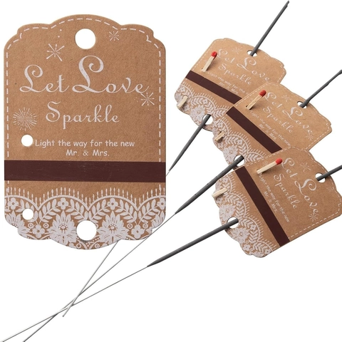 Vintage Kraftpapier Hochzeit Wunderkerzen Anhänger Let Love Sparkle Dekorative Geschenkanhänger Für Party Feier Hochzeitsgeschenke Zubehör