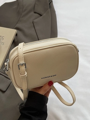 Borsa a Tracolla da Donna in Pelle PU Alla Moda Texture a Litchi Tracolla Regolabile Hardware Argento Borsa a Spalla Casual