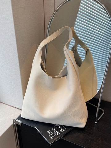 Bolso Tote de Cuero PU de Gran Capacidad para Mujer Urbano Simple Color Sólido Bolso de Hombro para Viaje Diario de Mano