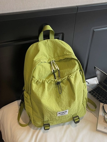 Zaino da Donna Urban Minimalist di Grande Capacità Zaino da Scuola in Nylon Casual Zaino da Pendolare Versatile Con Coulisse