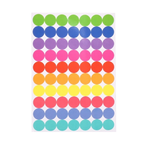 10 Fogli Adesivi Rotondi Colorati per DIY Scrapbooking Journaling Etichette Decorative per Sigillare Buste Cancelleria Ufficio