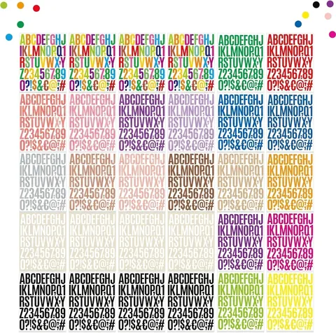 Adesivi Alfabeto Numeri Fai Da Te Etichette Adesive Decorative Colorate Grandi Decalcomanie Lettere Per Scrapbooking Cassetta Postale