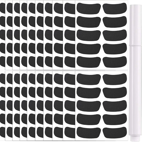 Wasserdichte PVC Matte Eye Black Aufkleber Für Sport Fußball Baseball Wiederverwendbare Beschreibbare Tafeletiketten Für Gläser