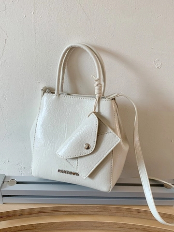 Damen Falten PU Leder Handtasche Mini Top Handle Tasche Mit Anhänger Null Brieftasche Schulter Crossbody Commuter Trendige Tote Tasche