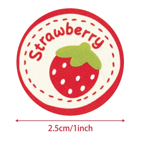 Cartoon Fruit Adhesive Stickers For Gift Sealing Cute Strawberry Apple Pattern Labels For Kids Scrapbooking And Decoration