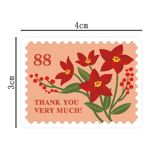 Vintage Blumen Briefmarken Aufkleber Beschichtetes Papier Selbstklebende Scrapbooking Etiketten Für Geschenkdekoration Siegel Botanische Blumenaufkleber