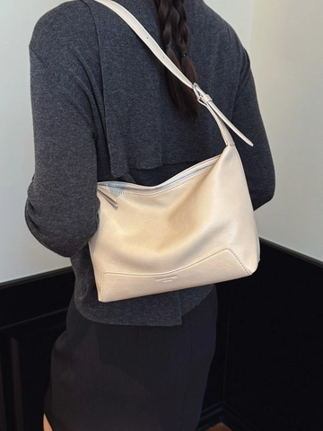 Sac Bandoulière Femme en Cuir Synthétique Minimaliste Grande Capacité Sac Hobo pour Navette Quotidienne Voyages Sacoche