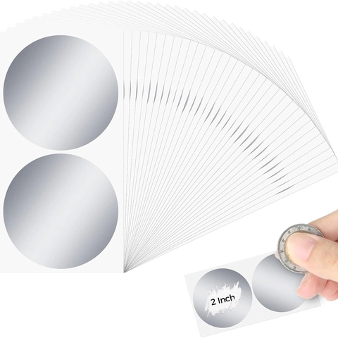 Etichette Adesive Gratta e Vinci Tonde Oro Argento Rivestimento Autoadesivo per Giochi di Festa Sorpresa DIY Matrimonio Compleanno Decorazione