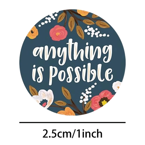 Rotolo di Adesivi Ispiratori Floreali 500 Pezzi Etichette Decorative con Motivi Floreali per Confezioni Regalo Buste Fai da Te