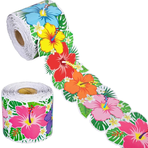 Tropical Floral Sunflower Cupcake Bulletin Board Border Trim Roll For Classroom School Blackboard Decoration Wall Stickers Home Office Decor