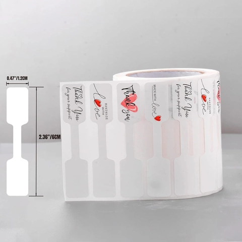 Coated Paper Jewelry Price Tags Self Adhesive Stickers Handmade With Love Labels For Rings Necklaces Marking S210