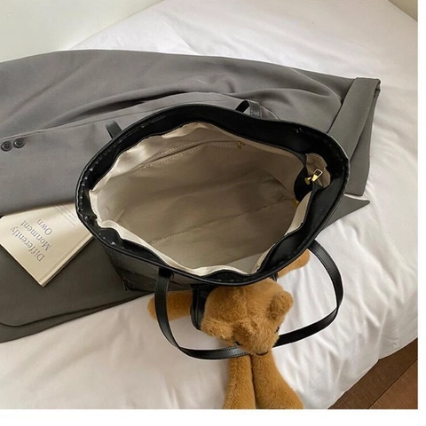 Sac Cabas en Cuir PU Imprimé Mode pour Femmes Sac à Bandoulière de Grande Capacité Avec Fermeture Éclair Travail Quotidien