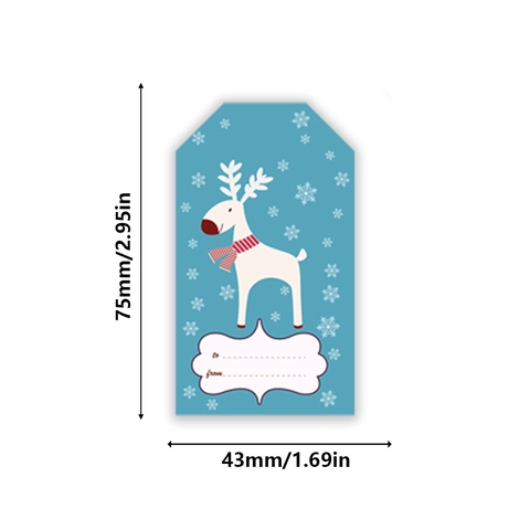 Rotolo di Adesivi per Etichette Regalo di Natale Carta Kraft Etichette Da A Illustrazione Animata Festiva per Decorazione Regali