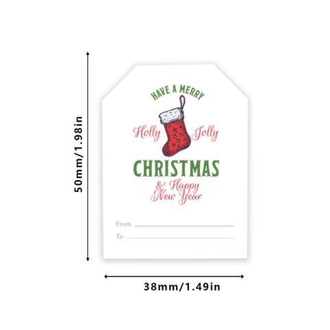 Christmas Kraft Paper Gift Stickers Roll Festive Label Tags For Holiday Wrapping Decorations With Writing Field