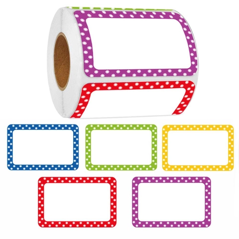Hello My Name Is Name Tag Labels Sticker Roll Self Adhesive Kraft Paper Colorful Identification Labels For School Office Party Organization