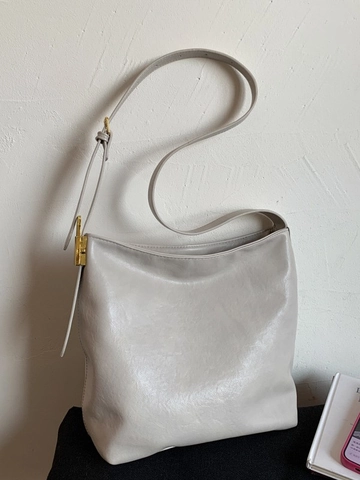 Vintage Damen PU Leder Eimertasche Große Kapazität Hobo Umhängetasche Mit Verstellbarem Gurt Metallschloss Für Den Alltag
