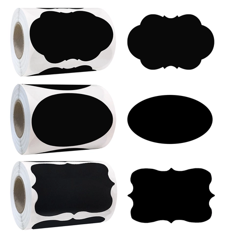 Removable Waterproof PVC Chalkboard Labels Roll Matte Black Chalk Board Sticker For Kitchen Jars Storage Home Office Organizing