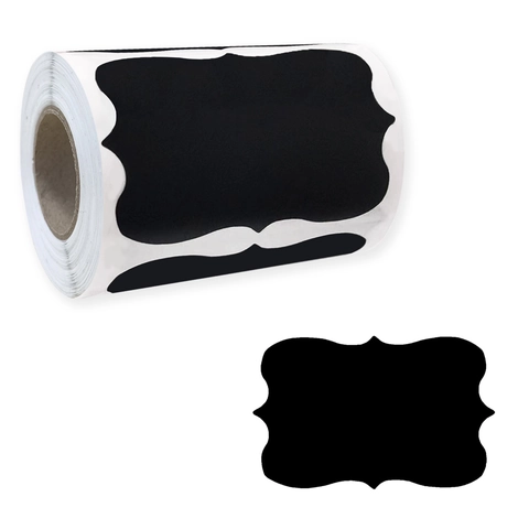 Removable Waterproof PVC Chalkboard Labels Roll Matte Black Chalk Board Sticker For Kitchen Jars Storage Home Office Organizing